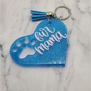 Handmade Fur Mama Resin Keychain